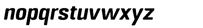Bolera Bold Oblique Font LOWERCASE
