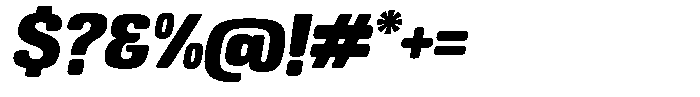 Bolera Extra Black Oblique Font OTHER CHARS