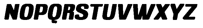 Bolera Extra Black Oblique Font UPPERCASE