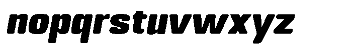 Bolera Extra Black Oblique Font LOWERCASE