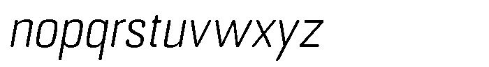 Bolera Light Oblique Font LOWERCASE