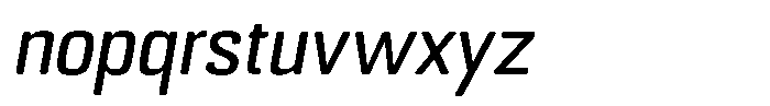 Bolera Medium Oblique Font LOWERCASE
