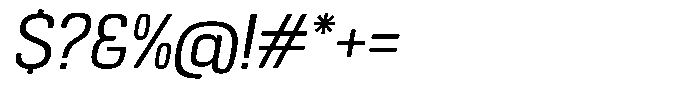 Bolera Oblique Font OTHER CHARS