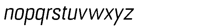 Bolera Oblique Font LOWERCASE