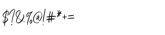 Bolinda Signature Font OTHER CHARS