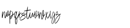 Bolinda Signature Font LOWERCASE