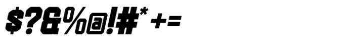 Boltzer Block Oblique Font OTHER CHARS