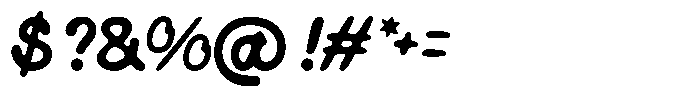 Bolze Script Font OTHER CHARS
