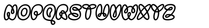 Bomble Regular Oblique Font UPPERCASE