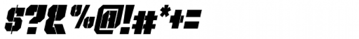 Bomburst ExtraCond Black Oblique Font OTHER CHARS