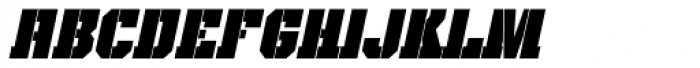 Bomburst ExtraCond Black Oblique Font LOWERCASE