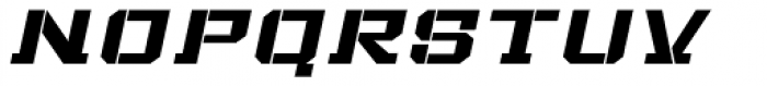 Bomburst ExtraWide Bold Oblique Font LOWERCASE