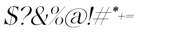 Bomiro Thin Italic Font OTHER CHARS
