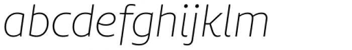 Bommer Sans Thin Italic Font LOWERCASE