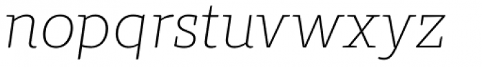 Bommer Slab Rounded Thin Italic Font LOWERCASE
