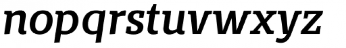 Bommer Slab Semi Bold Italic Font LOWERCASE