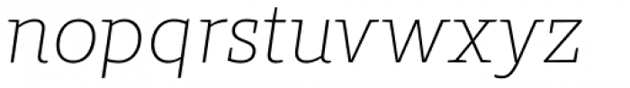 Bommer Slab Thin Italic Font LOWERCASE