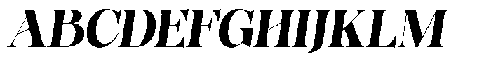Bonarchi Black Condensed Italic Font UPPERCASE