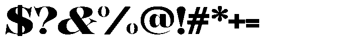Bonarchi Black Expanded Font OTHER CHARS