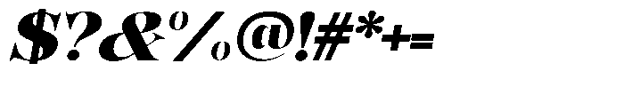 Bonarchi Black Sem Exp Italic Font OTHER CHARS