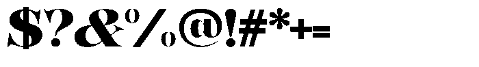 Bonarchi Black Semi Expanded Font OTHER CHARS