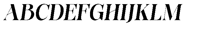 Bonarchi Bold Condensed Italic Font UPPERCASE