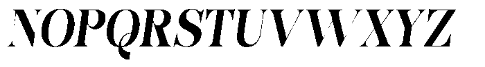 Bonarchi Bold Condensed Italic Font UPPERCASE