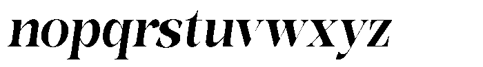 Bonarchi Bold Condensed Italic Font LOWERCASE
