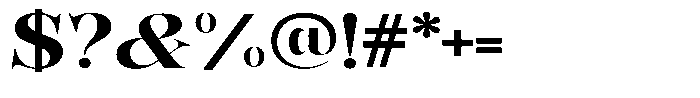 Bonarchi Bold Expanded Font OTHER CHARS