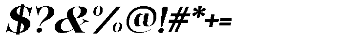 Bonarchi Bold Sem Exp Italic Font OTHER CHARS