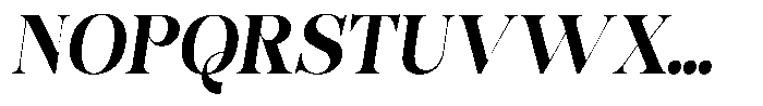 Bonarchi Bold Semi Condensed Italic Font UPPERCASE