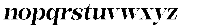 Bonarchi Bold Semi Condensed Italic Font LOWERCASE