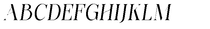 Bonarchi Condensed Italic Font UPPERCASE