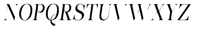 Bonarchi Condensed Italic Font UPPERCASE