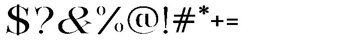 Bonarchi Expanded Font OTHER CHARS