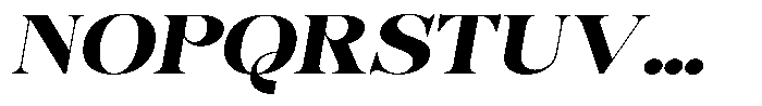 Bonarchi Extra Bold Exp Italic Font UPPERCASE