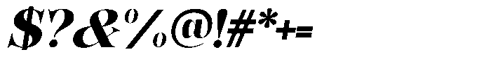 Bonarchi Extra Bold Italic Font OTHER CHARS