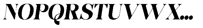 Bonarchi Extra Bold Semi Condensed Italic Font UPPERCASE