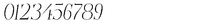 Bonarchi Extra Light Condensed Italic Font OTHER CHARS