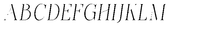 Bonarchi Extra Light Condensed Italic Font UPPERCASE