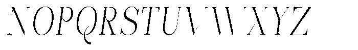 Bonarchi Extra Light Condensed Italic Font UPPERCASE