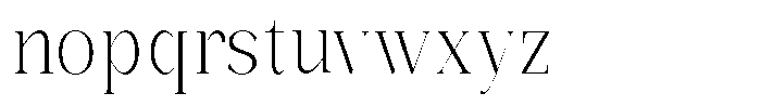Bonarchi Extra Light Condensed Font LOWERCASE