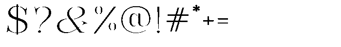 Bonarchi Extra Light Expanded Font OTHER CHARS
