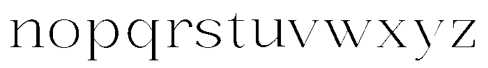 Bonarchi Extra Light Expanded Font LOWERCASE