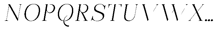 Bonarchi Extra Light Sem Exp Italic Font UPPERCASE