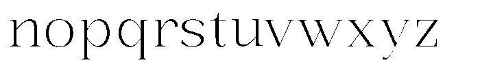 Bonarchi Extra Light Sem Exp Font LOWERCASE