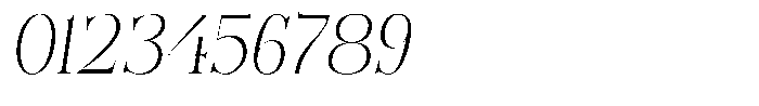 Bonarchi Extra Light Semi Condensed Italic Font OTHER CHARS