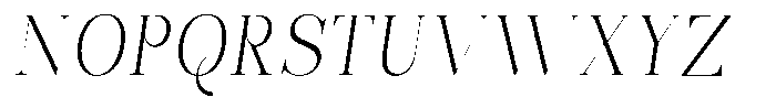 Bonarchi Extra Light Semi Condensed Italic Font UPPERCASE