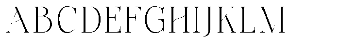 Bonarchi Extra Light Semi Condensed Font UPPERCASE