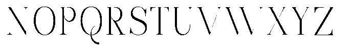 Bonarchi Extra Light Semi Condensed Font UPPERCASE